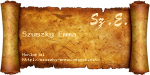 Szuszky Emma névjegykártya